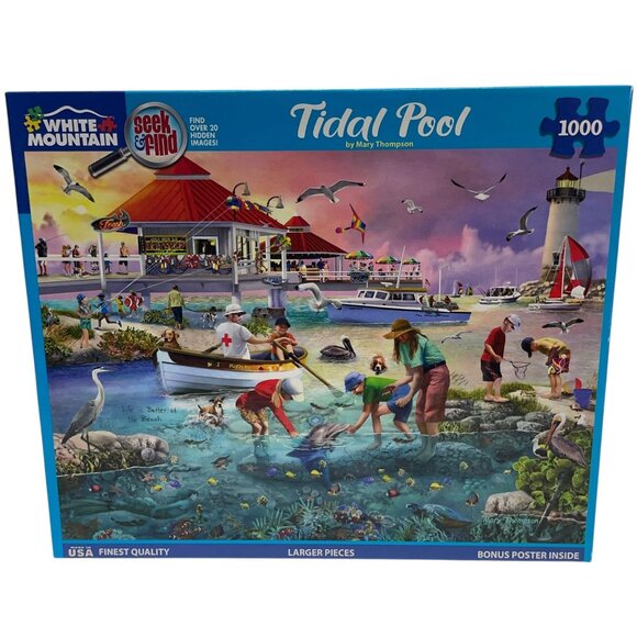 White Mountain 1000-Piece Tidal Pool Jigsaw Puzzle By Mary Thompson - Picture 1 of 3